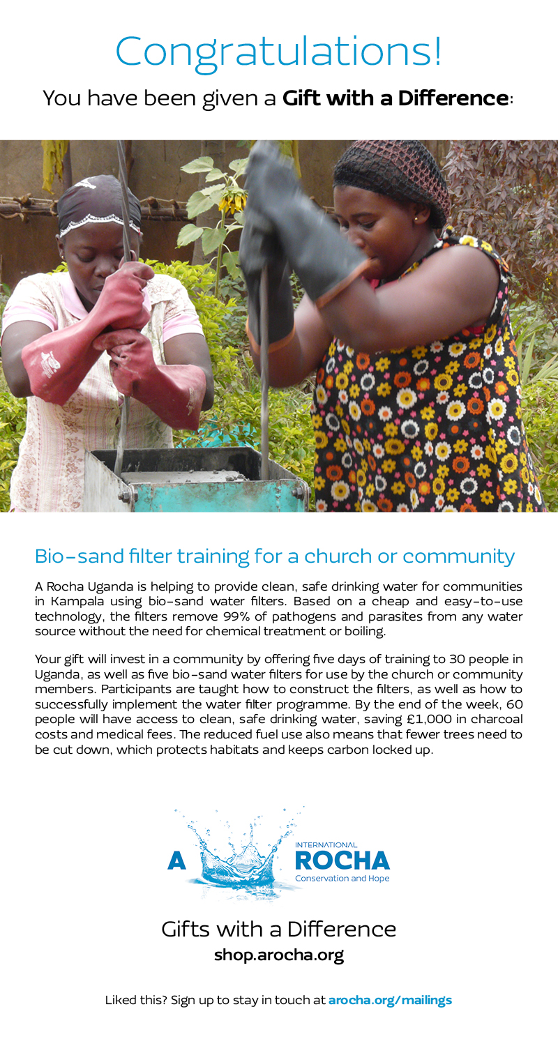 Bio-sand filter training for a church or community, Uganda – Gifts with ...